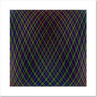 Rainbow Netting Multicolored Abstract Posters and Art